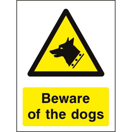 Beware of the dogs signage