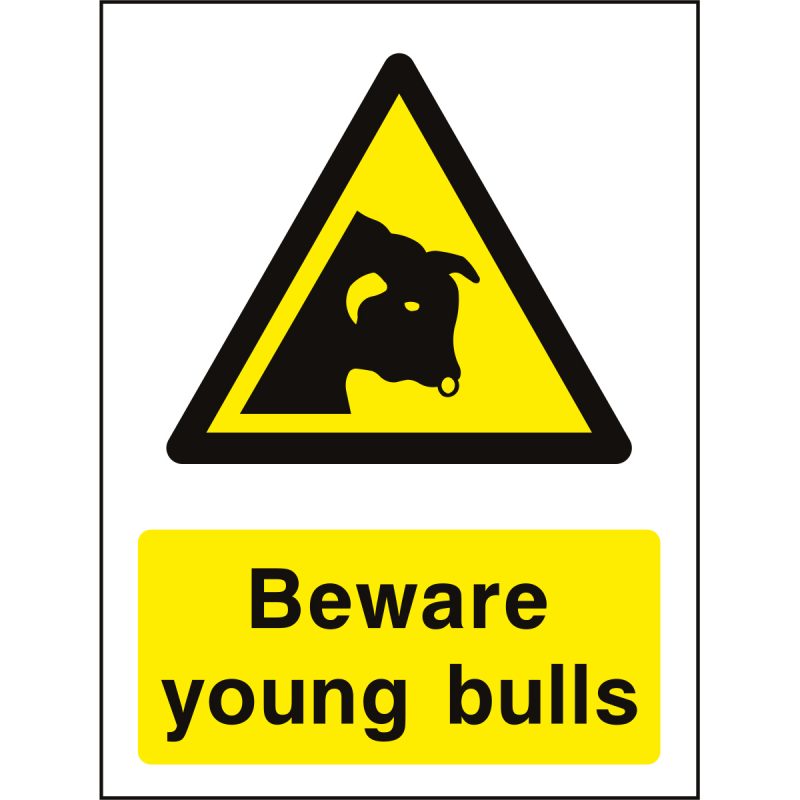 Beware young bulls sign