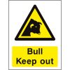 Bull keep out sign