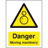 Danger moving machinery sign