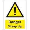 Danger sheep dip sign