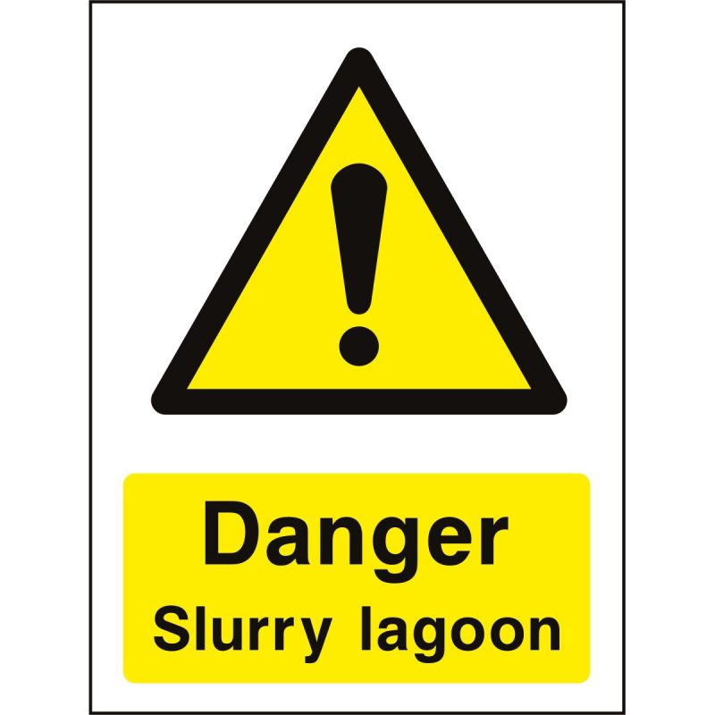 Danger slurry lagoon sign