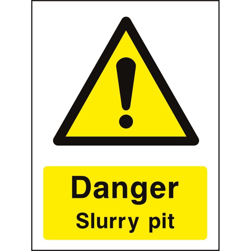 Danger slurry pit sign