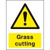 Grass cutting sign