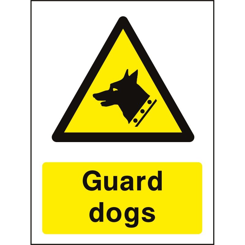 Guard dogs sign