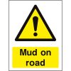 Mud on road sign