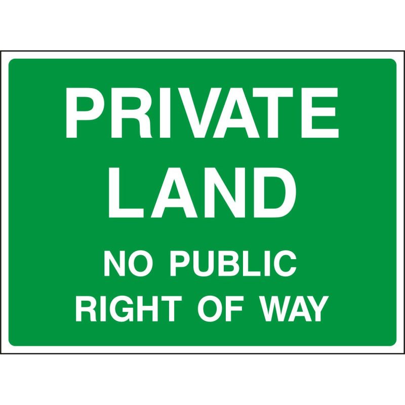 Private land, No public right of way