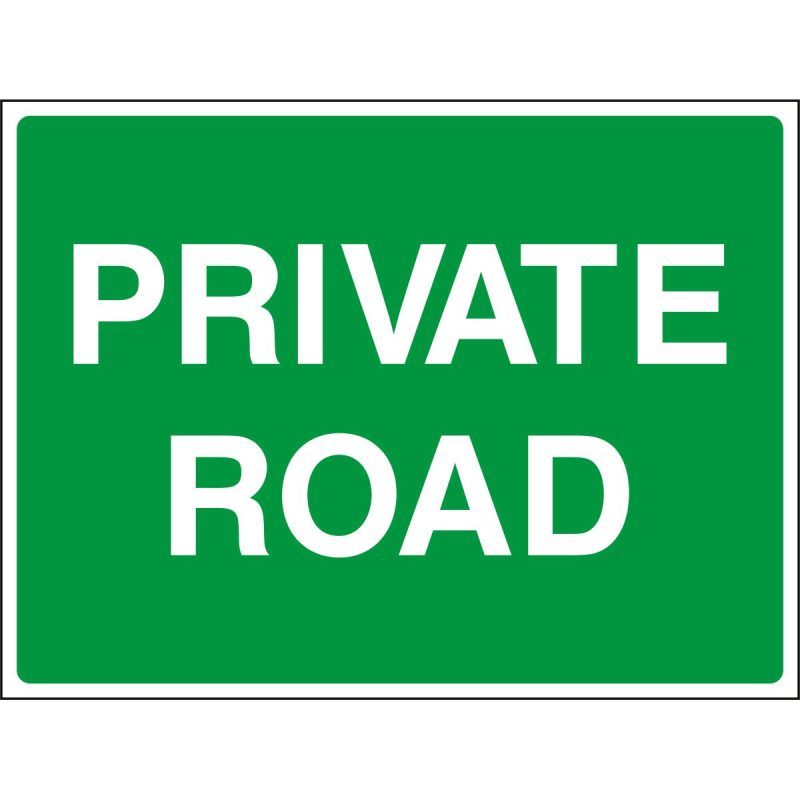 Private road sign