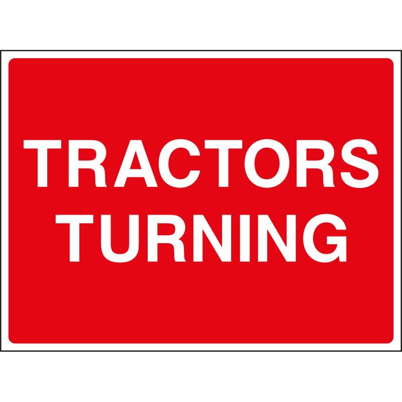 Tractor running sign