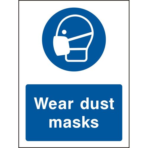 Wear dust masks sign