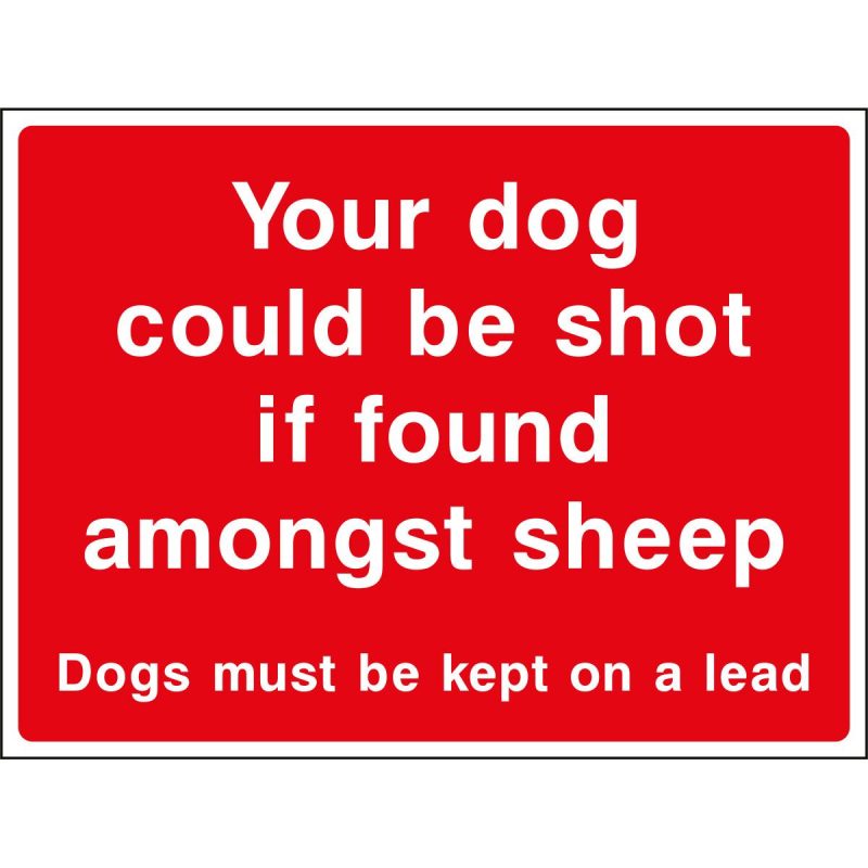 Your dog should be shot if found amongst sheep sign
