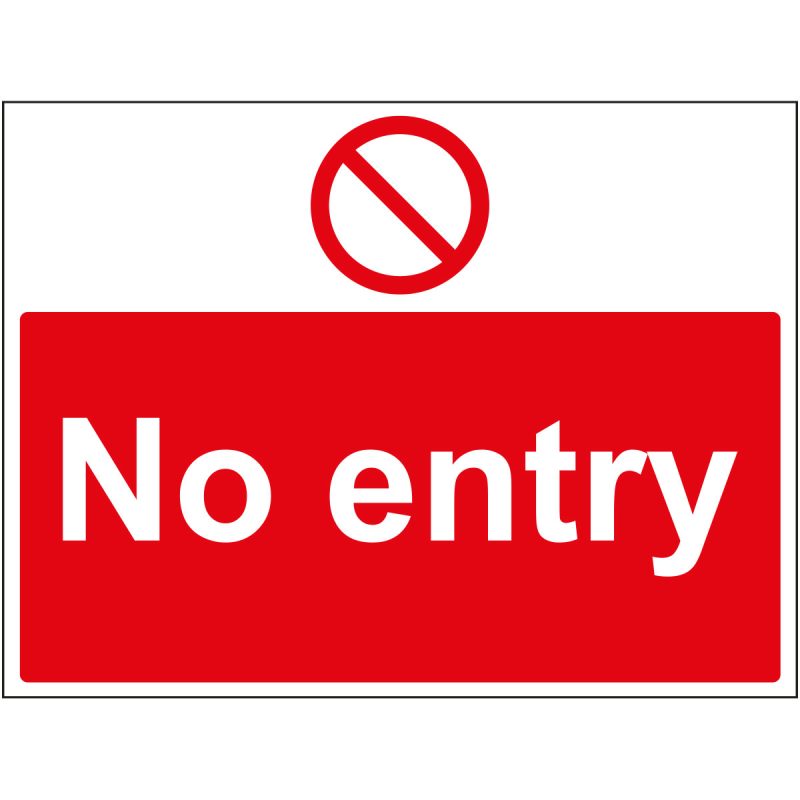 No entry sign, large, landscape