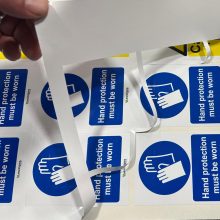 Custom safety stickers, vinyl safety stickers