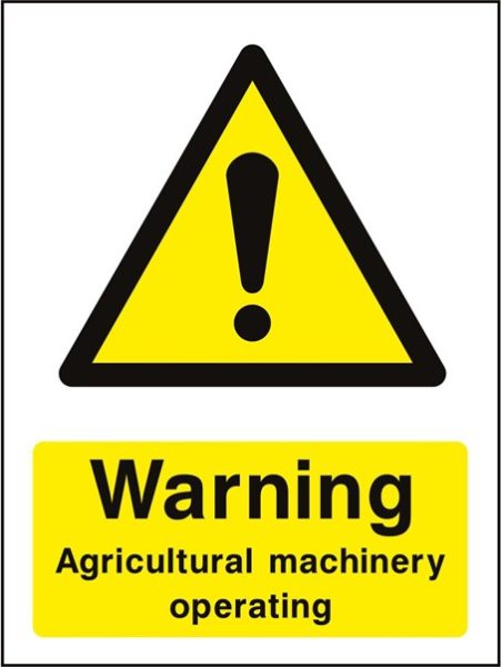 Machinery warning sign