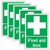 5-Pack First Aid Box Sign- Portrait