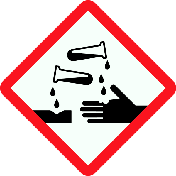 Corrosive COSHH Symbol