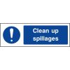 Clean up spillages sign