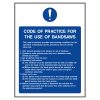 Code of practice for the use of bandsaws sign