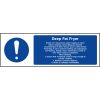 Deep fat fryer guide sign