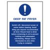 Deep fat fryer sign