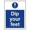 Dip your feet sign