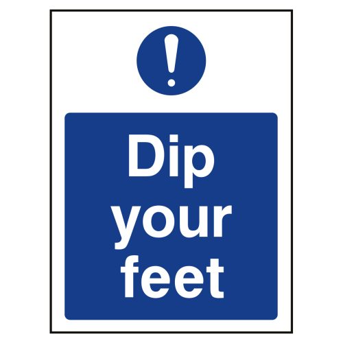 Dip your feet sign