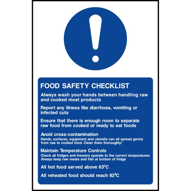 Food safety checklist