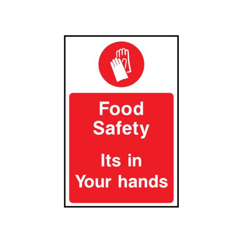 Food safety, its in your hands sign