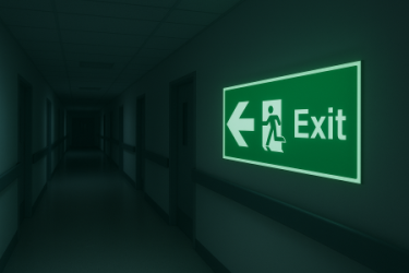 Glow In The Dark Exit Sign
