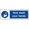 Now wash your hands sign