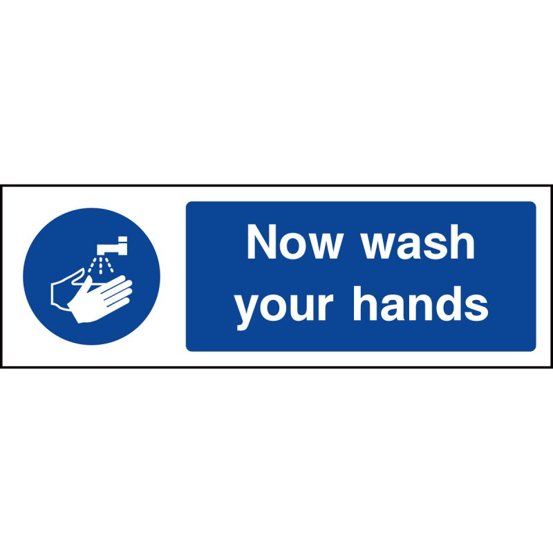 Now wash your hands sign