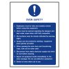 Oven safety guide sign