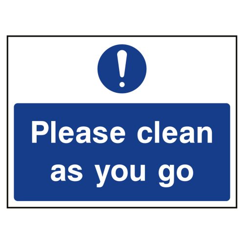 Please clean as you go sign