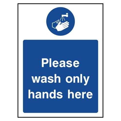 Please Wash Only Hands Here Sign