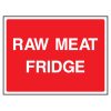 Raw meat fridge sign