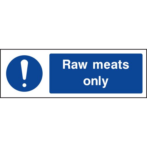 Raw meats only sign