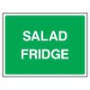 Salad fridge sign