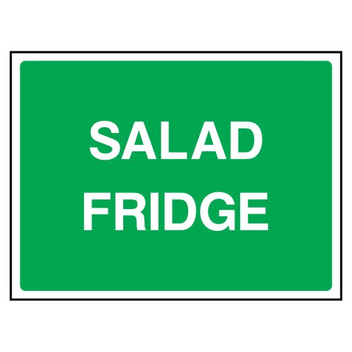 Salad fridge sign