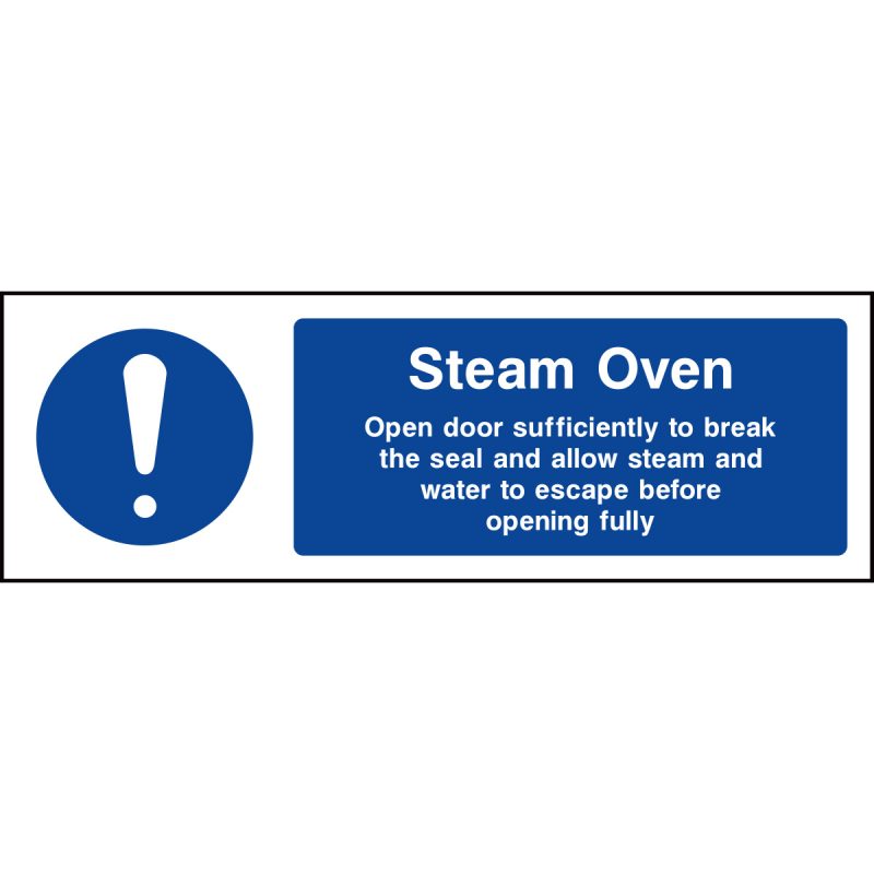 Steam oven guide sign