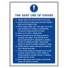 The safe use of knives sign