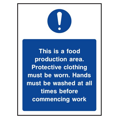 This is a food production area sign