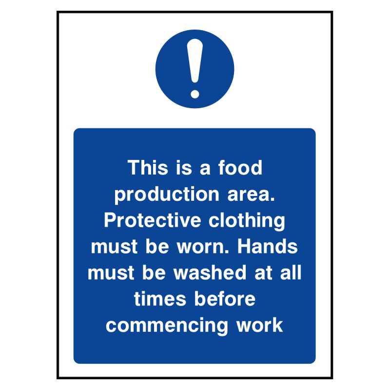 This is a food production area sign