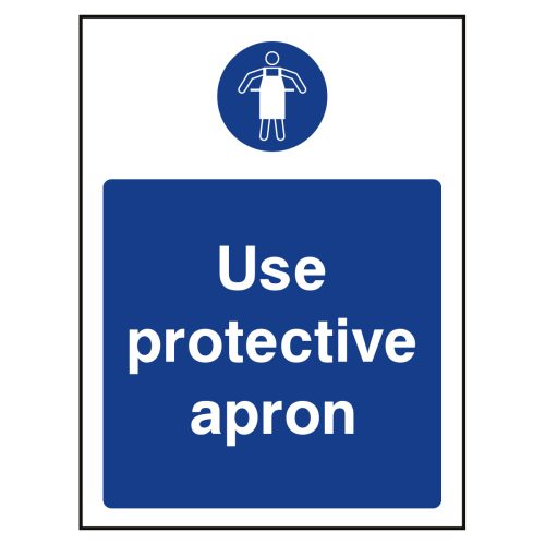 Use protective apron sign