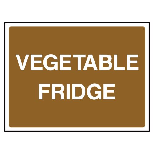Vegetable fridge sign