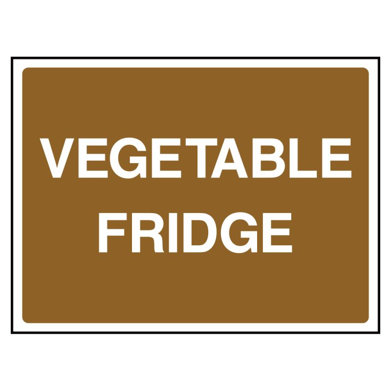 Vegetable fridge sign