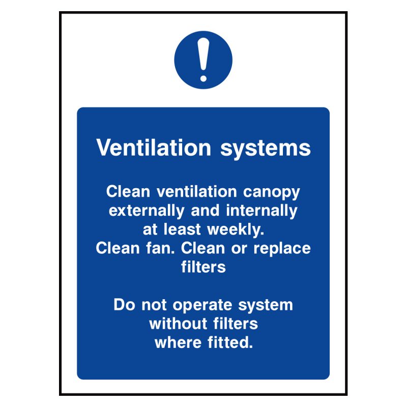 Ventilation systems guide sign