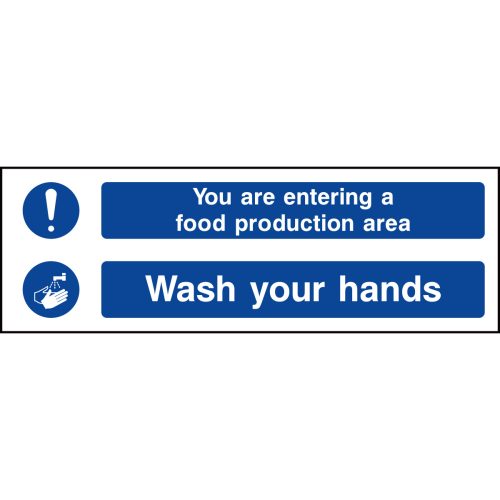 You are entering a food production area sign