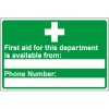 First Aid for This Department Is Available From Sign
