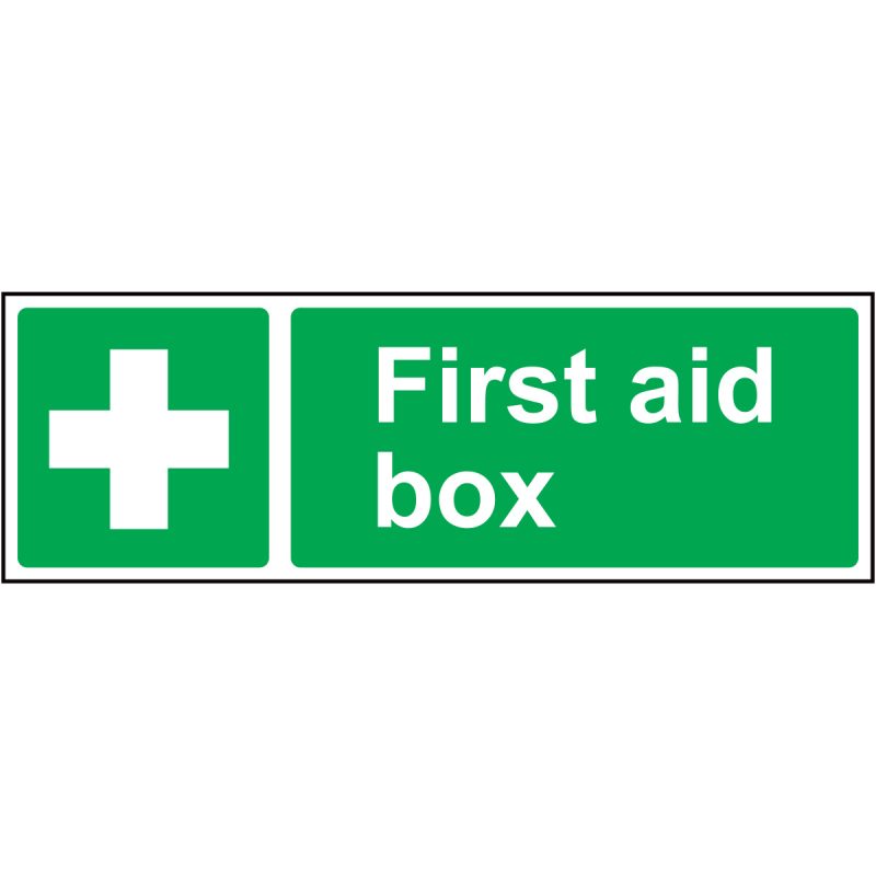 First Aid Box Sign, Landscape