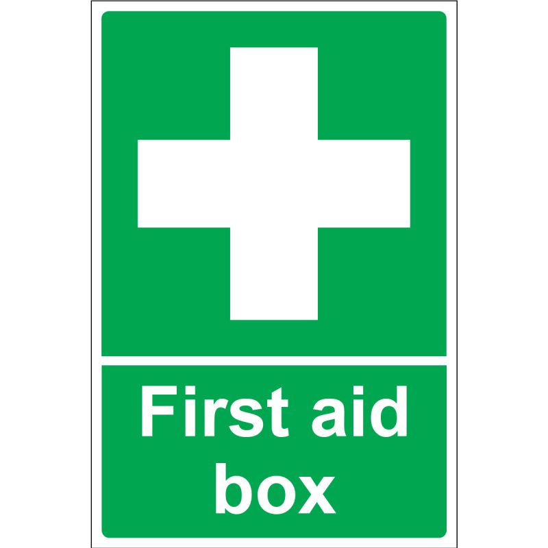 First Aid Box Portrait, ISO 7010 E003, FAID2020